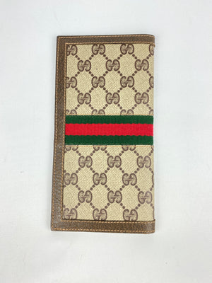 GUCCI - GG SUPREME CANVAS LONG BIFOLD WALLET