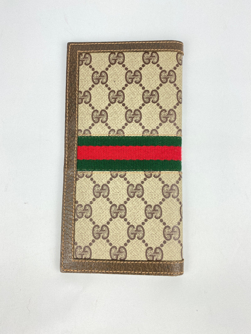 GUCCI - GG SUPREME CANVAS LONG BIFOLD WALLET