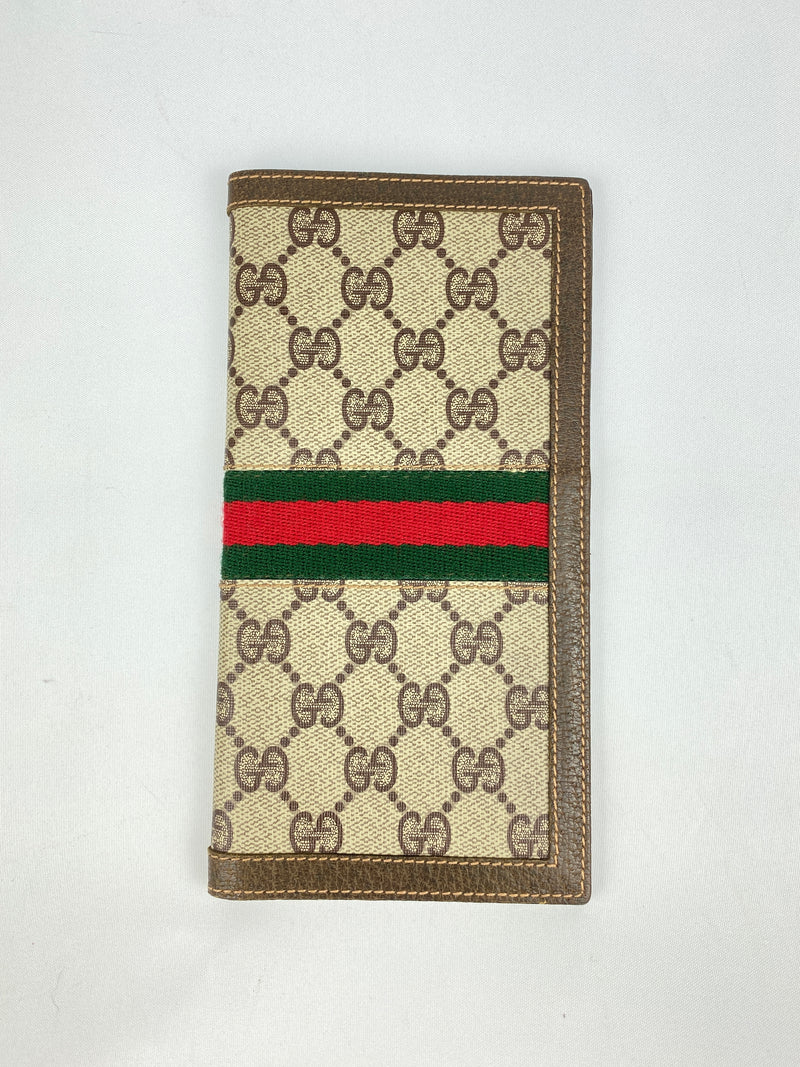GUCCI - GG SUPREME CANVAS LONG BIFOLD WALLET