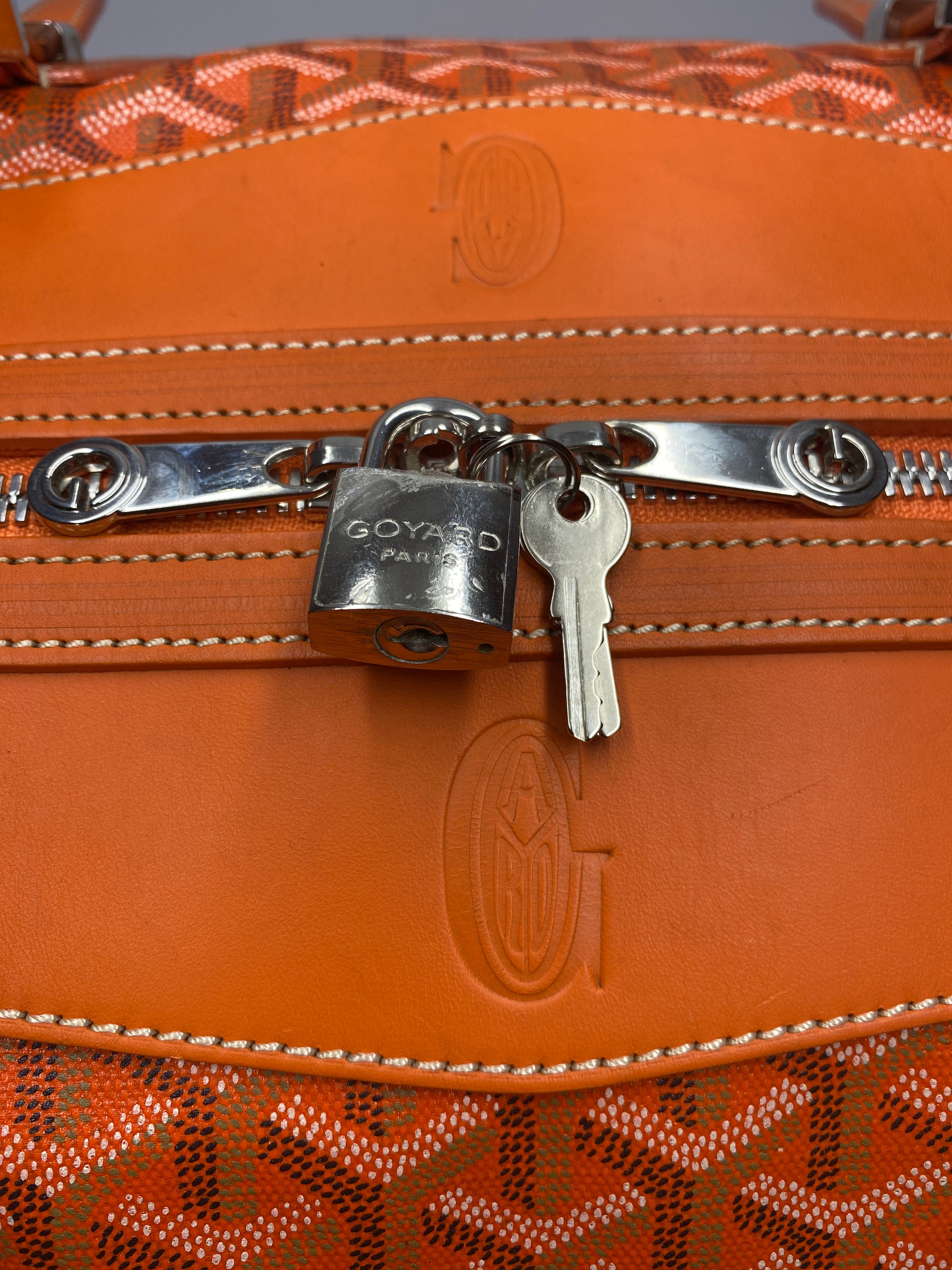 orange goyard duffle bag