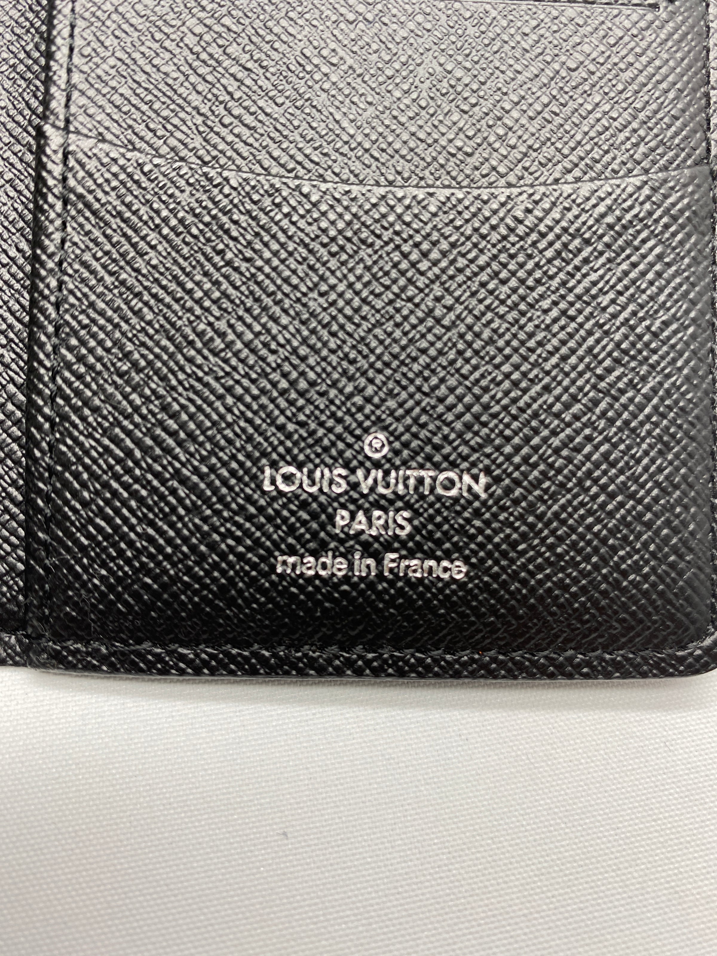 Louis Vuitton Black x Grey Damier Graphite Card Holder Wallet Case