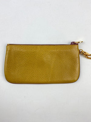 CARTIER - LEATHER POUCH POCHETTE WITH CHAIN