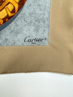 CARTIER - PANTHER RING SCARF IN 100% SILK