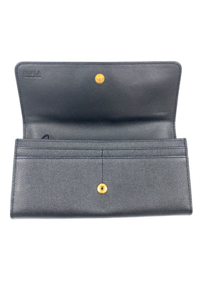 FURLA - BELVEDERE BI-FOLD WALLET IN BLACK LEATHER - NEW WITH TAGS