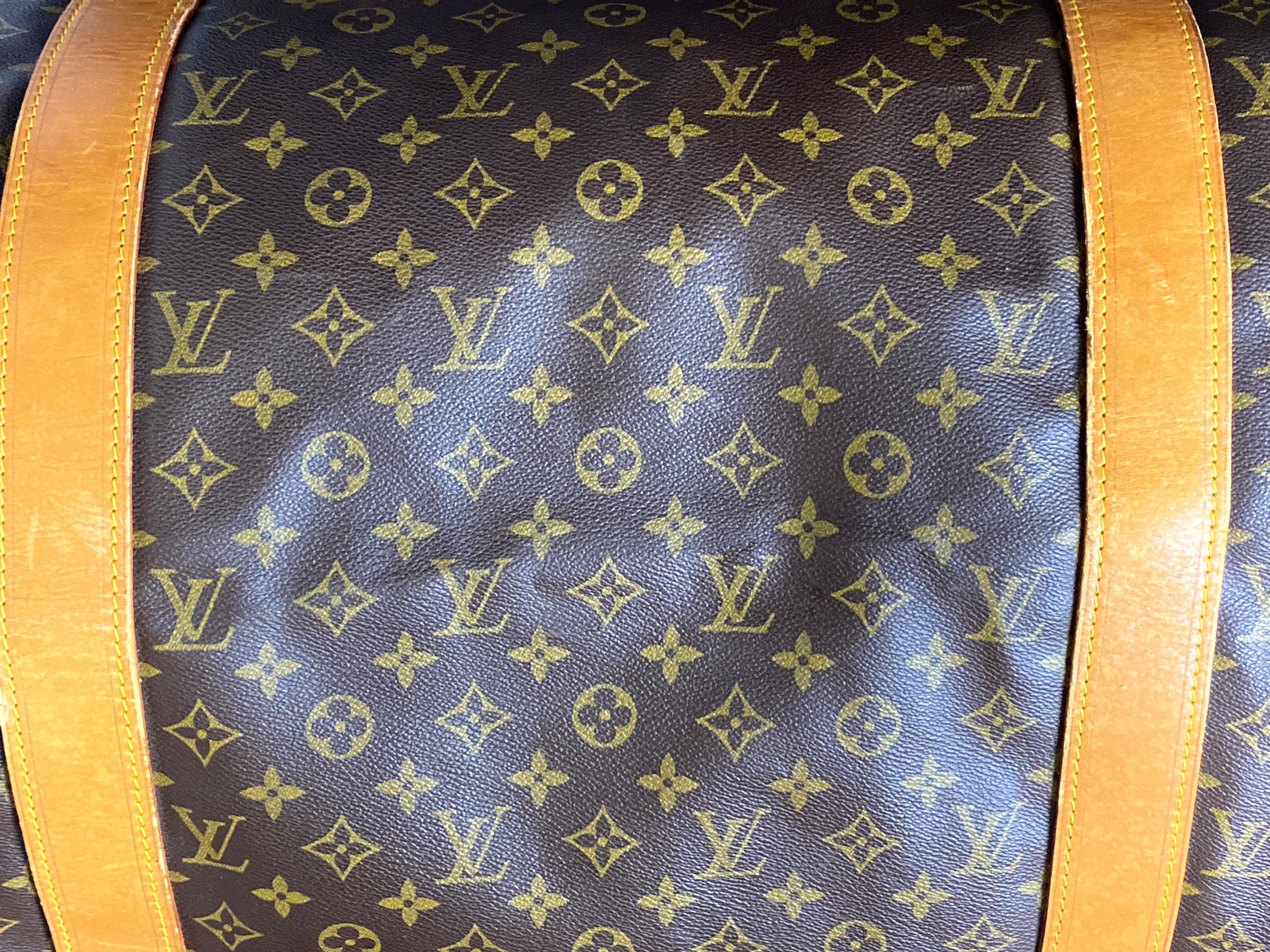 Louis Vuitton Monogram Canvas Polochon 70 XL Duffle Travel Bag Brown Suede  ref.479262 - Joli Closet