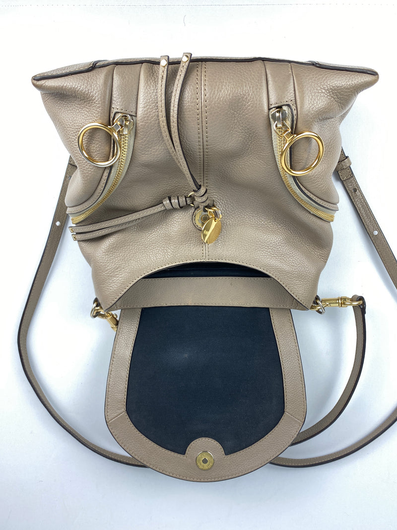 SEE BY CHLOE - OLGA CONVERTIBLE BACKPACK IN MOTTY GREY