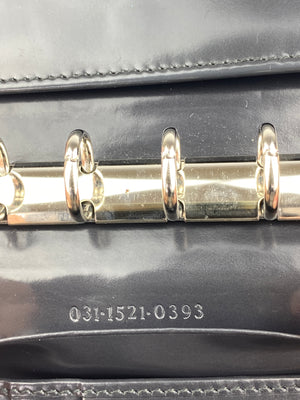 GUCCI - PATENT LEATHER GG AGENDA IN DARK GREY