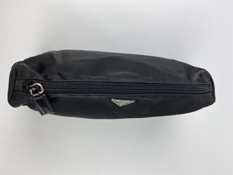 PRADA - BLACK NYLON COSMETIC POUCH MAKEUP CASE