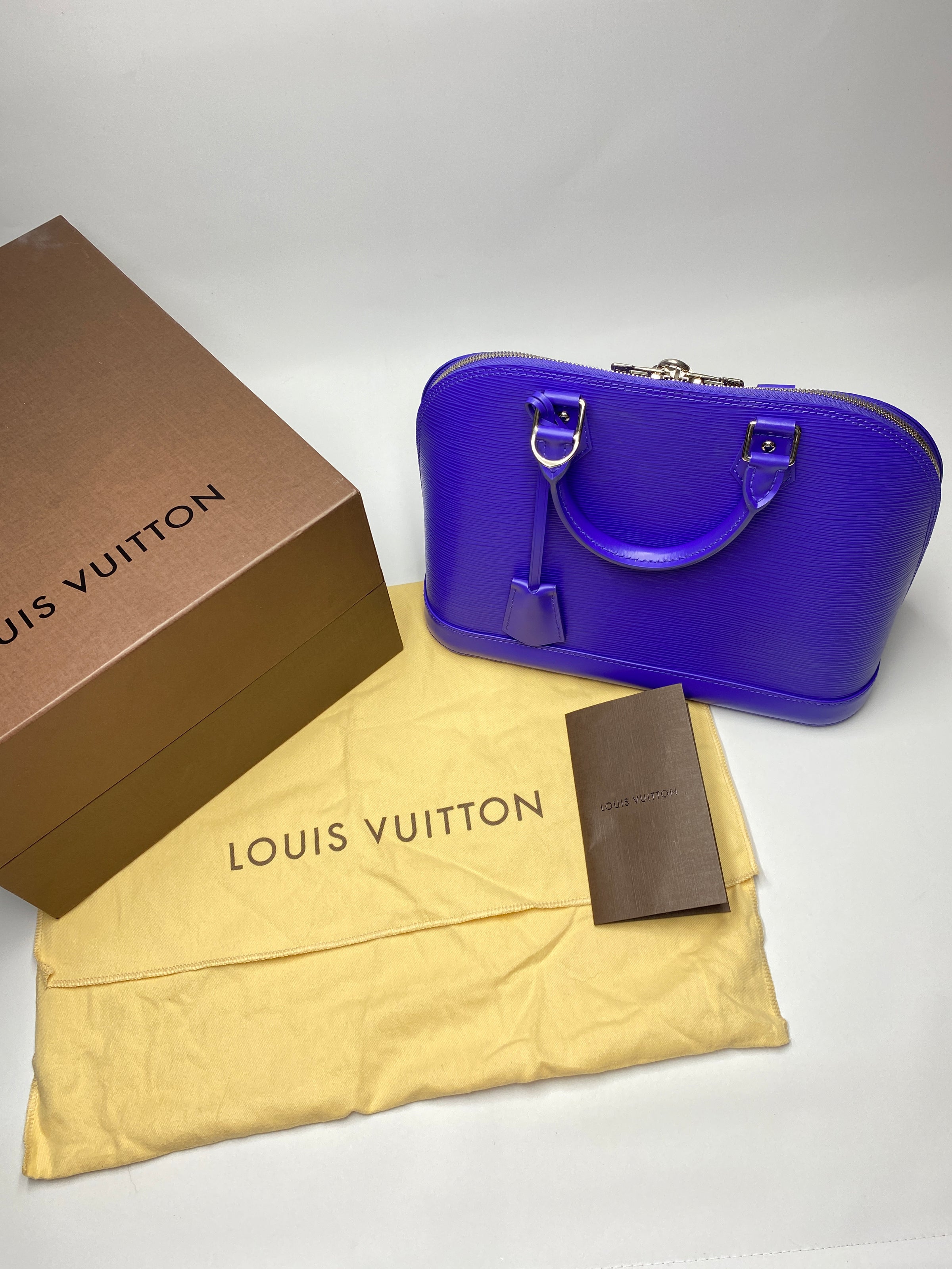 Bags, Louis Vuitton Purple Epi Alma Pm