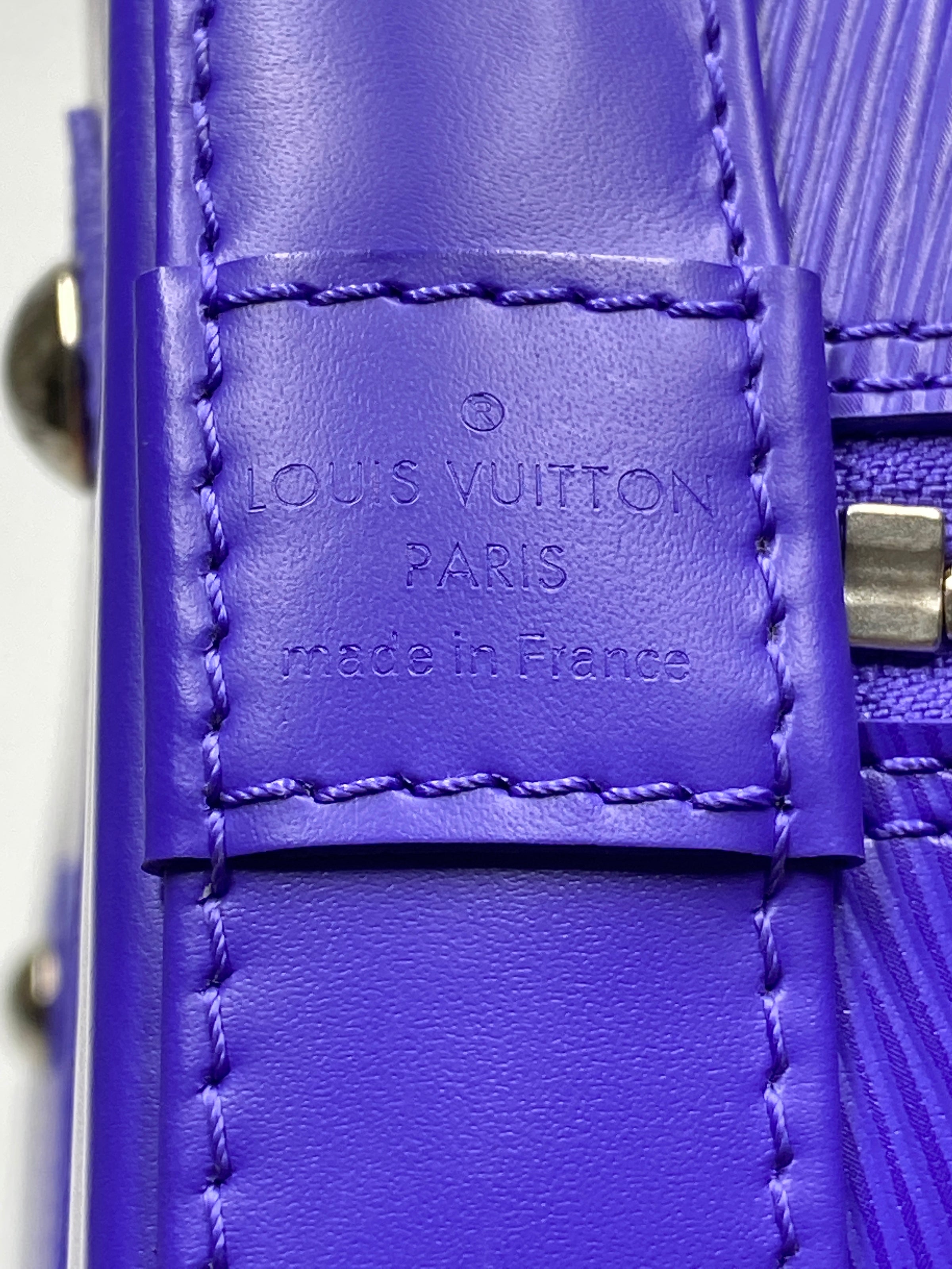 Louis Vuitton Figue Purple Epi Leather Alma GM Satchel Bag rt. $3