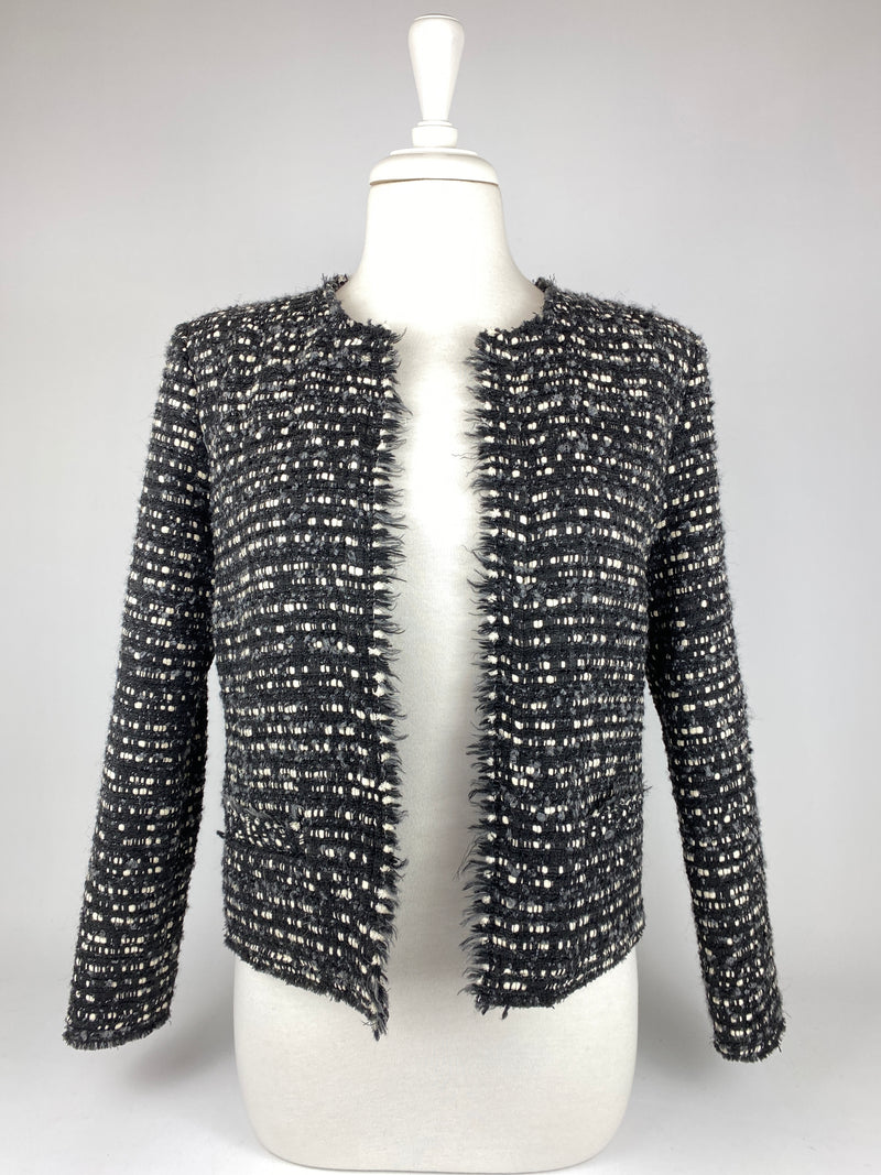 IRO - MAMASPE TWEED JACKET IN BLACK - SZ 42 (FIT AU 12)