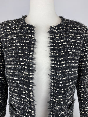 IRO - MAMASPE TWEED JACKET IN BLACK - SZ 42 (FIT AU 12)