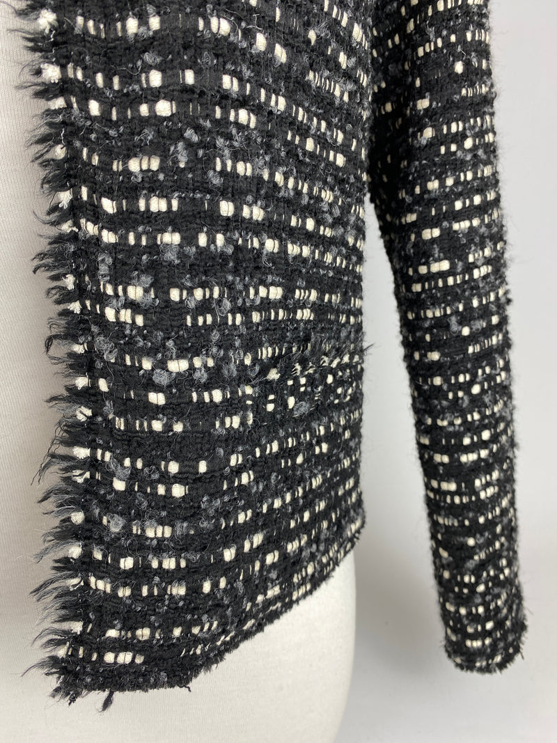 IRO - MAMASPE TWEED JACKET IN BLACK - SZ 42 (FIT AU 12)