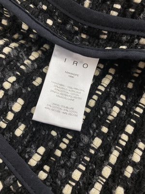 IRO - MAMASPE TWEED JACKET IN BLACK - SZ 42 (FIT AU 12)