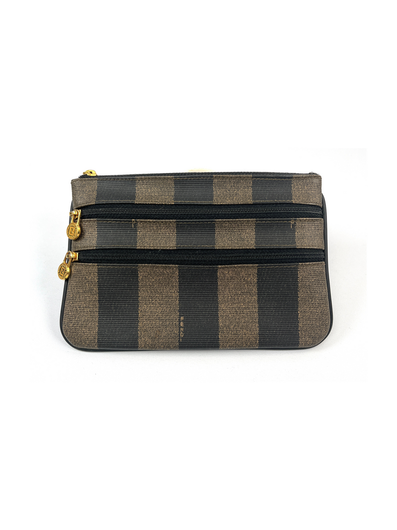 FENDI PEQUIN STRIPE ZIP POUCH VINTAGE RE.LUXE AU