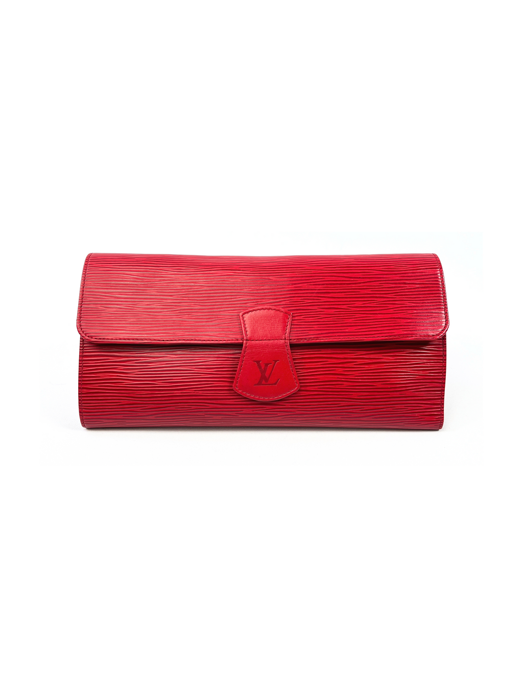 LOUIS VUITTON - RED EPI ROULEAU BIJOUX JEWELLERY ROLL POUCH