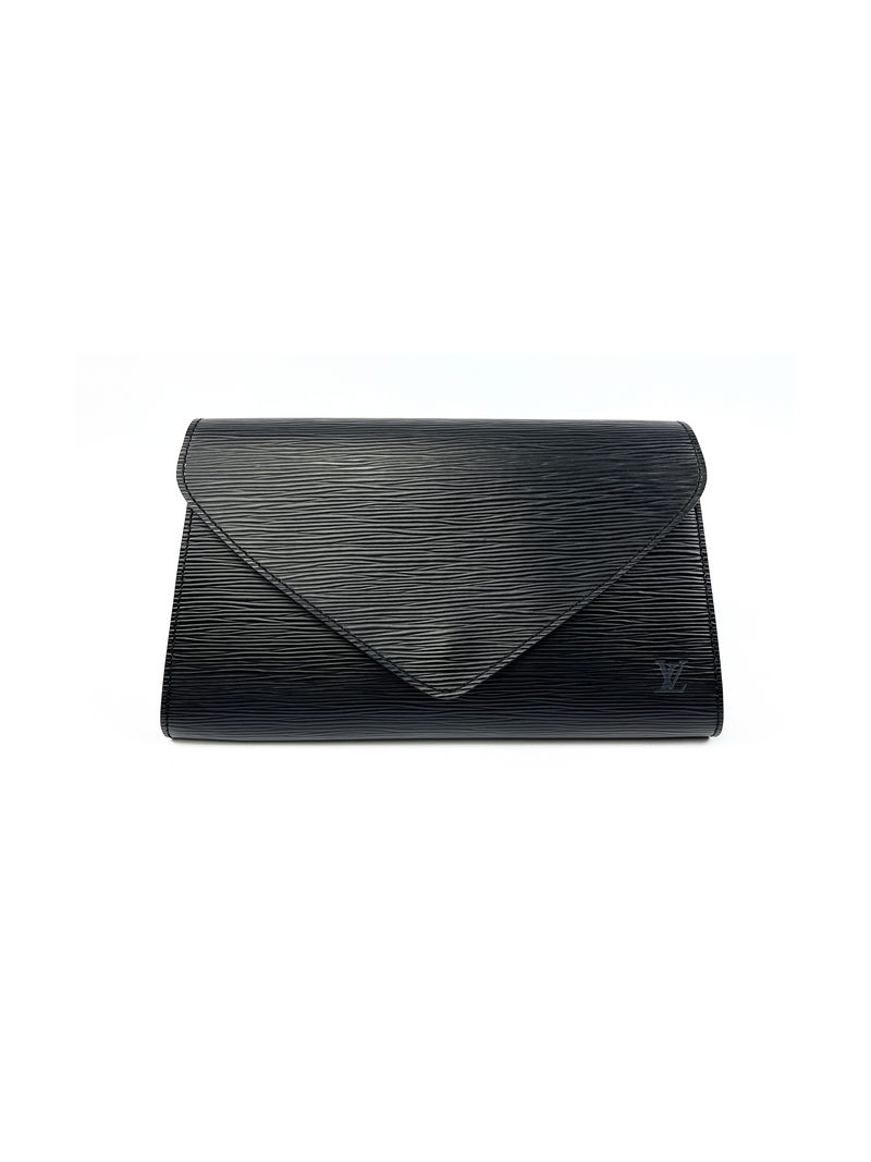 LOUIS VUITTON - BLACK EPI LEATHER ART DECO CLUTCH CROSSBODY