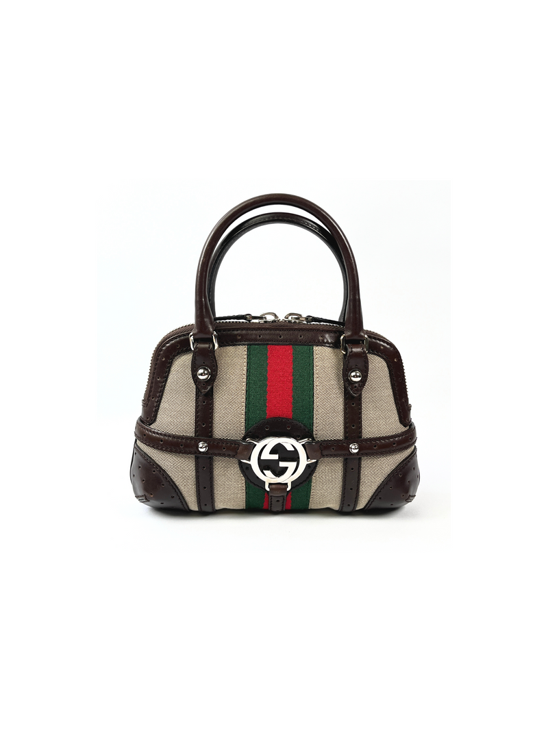 GUCCI - SHERRY INTERLOCKING GG REINS MINI HOBO BAG