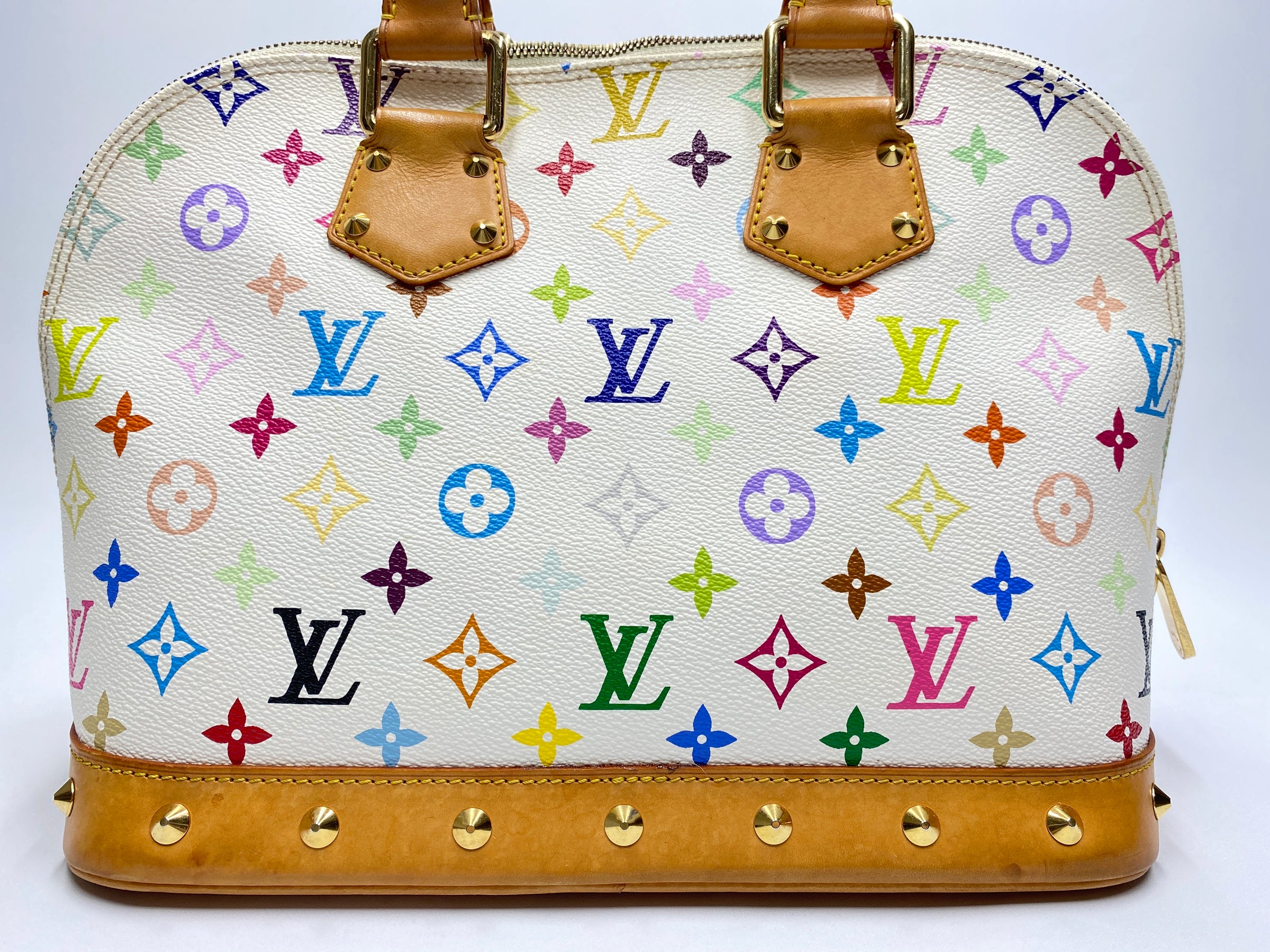 Louis Vuitton White Monogram Multicolore Alma PM Cloth ref.945592