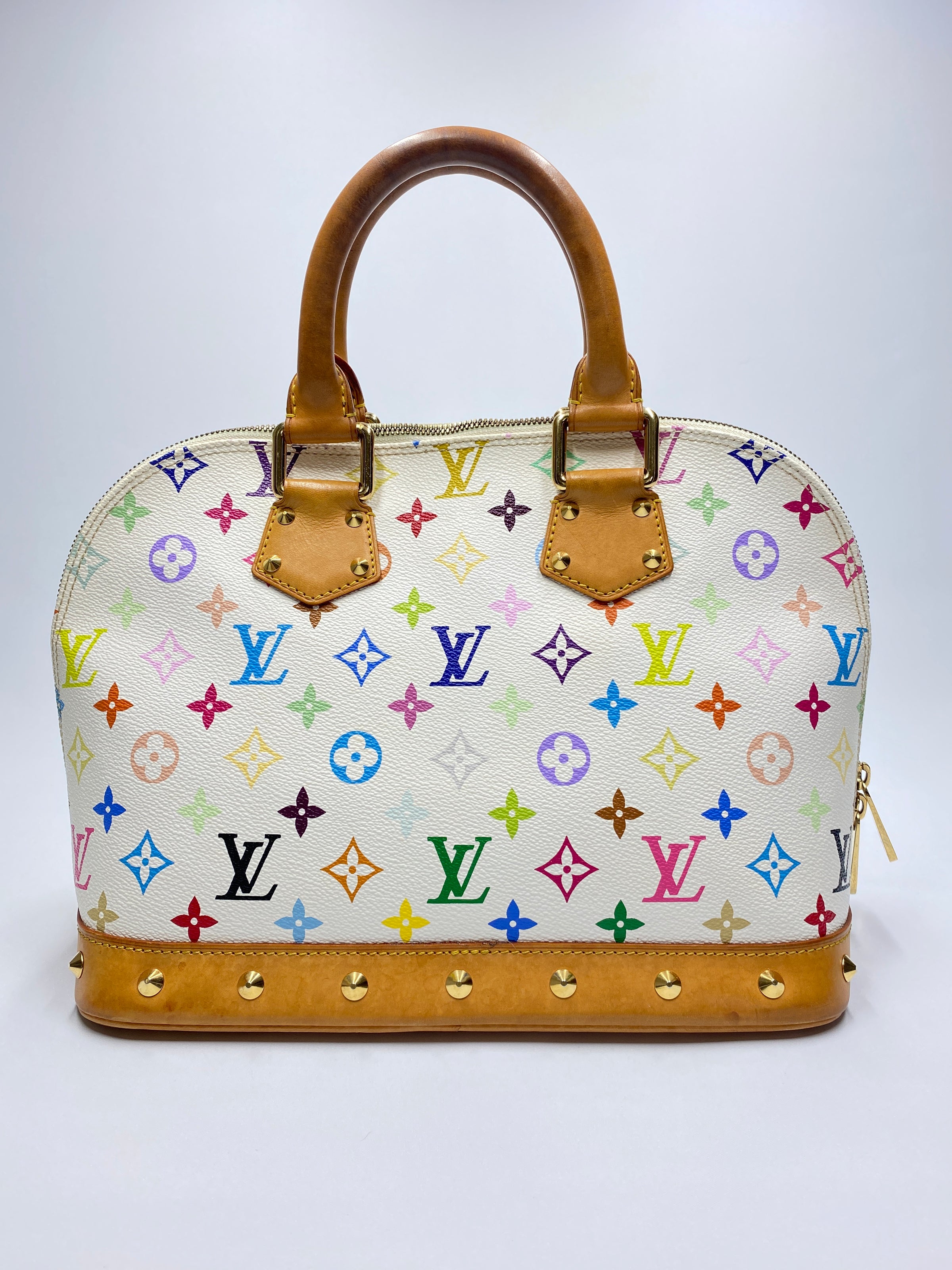 LV Alma PM Bag With All White Outfit
