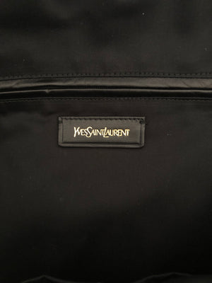 YVES SAINT LAURENT YSL - MUSE OVERSIZE BLACK PATENT LEATHER TOTE