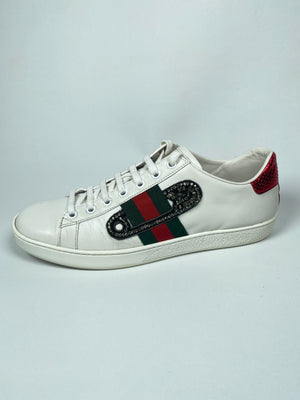 GUCCI - ACE SAFETY PIN SNEAKER - Sz 38.5 *fits large