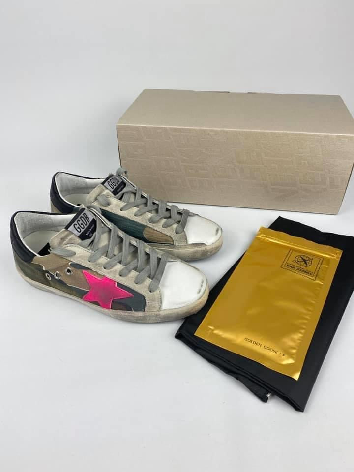 GGDB - CAMO & FUCHSIA SUPERSTARS - SZ 36 - NEW IN BOX