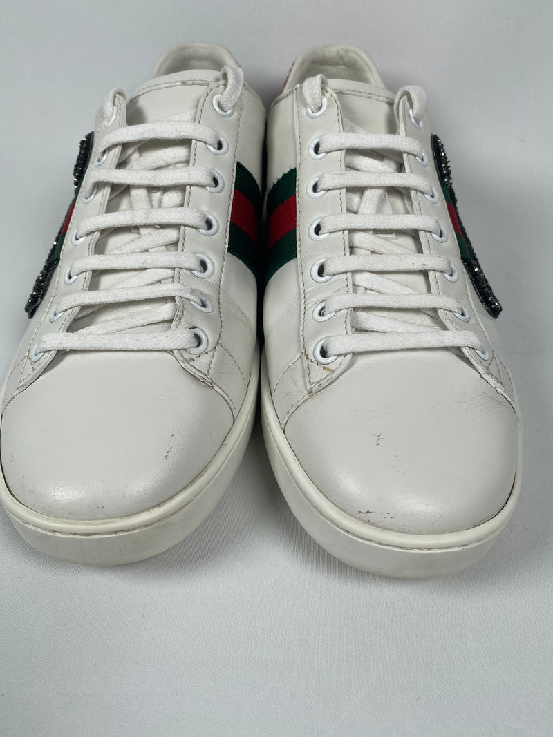 GUCCI - ACE SAFETY PIN SNEAKER - Sz 38.5 *fits large
