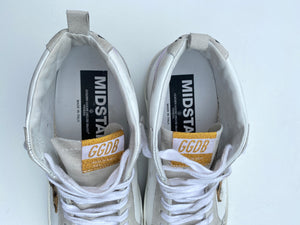 GOLDEN GOOSE - MIDSTAR SNEAKERS WHITE & LEOPARD STAR - NEW IN BOX