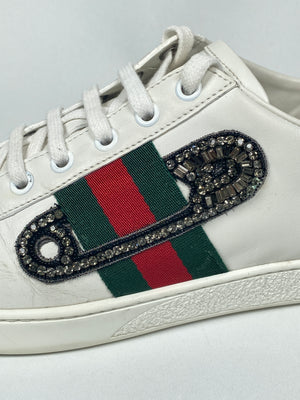 GUCCI - ACE SAFETY PIN SNEAKER - Sz 38.5 *fits large