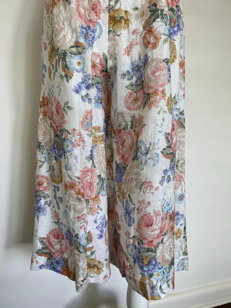 ZIMMERMANN - BOWIE FLORAL LINEN STRAPLESS JUMPSUIT - SZ 2 - NEW WITH TAGS