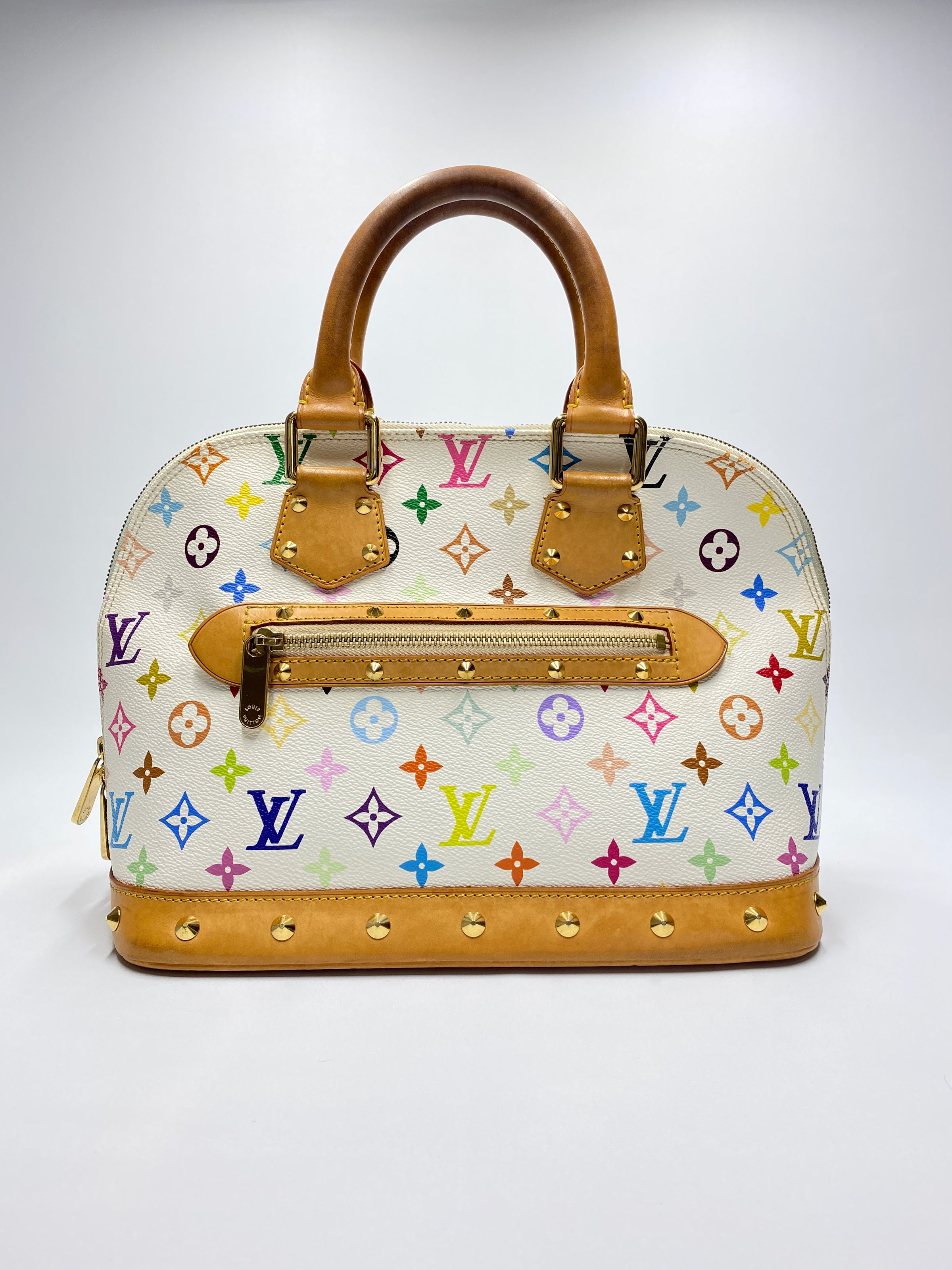 Louis Vuitton White Multicolor Monogram Canvas Alma PM Bag